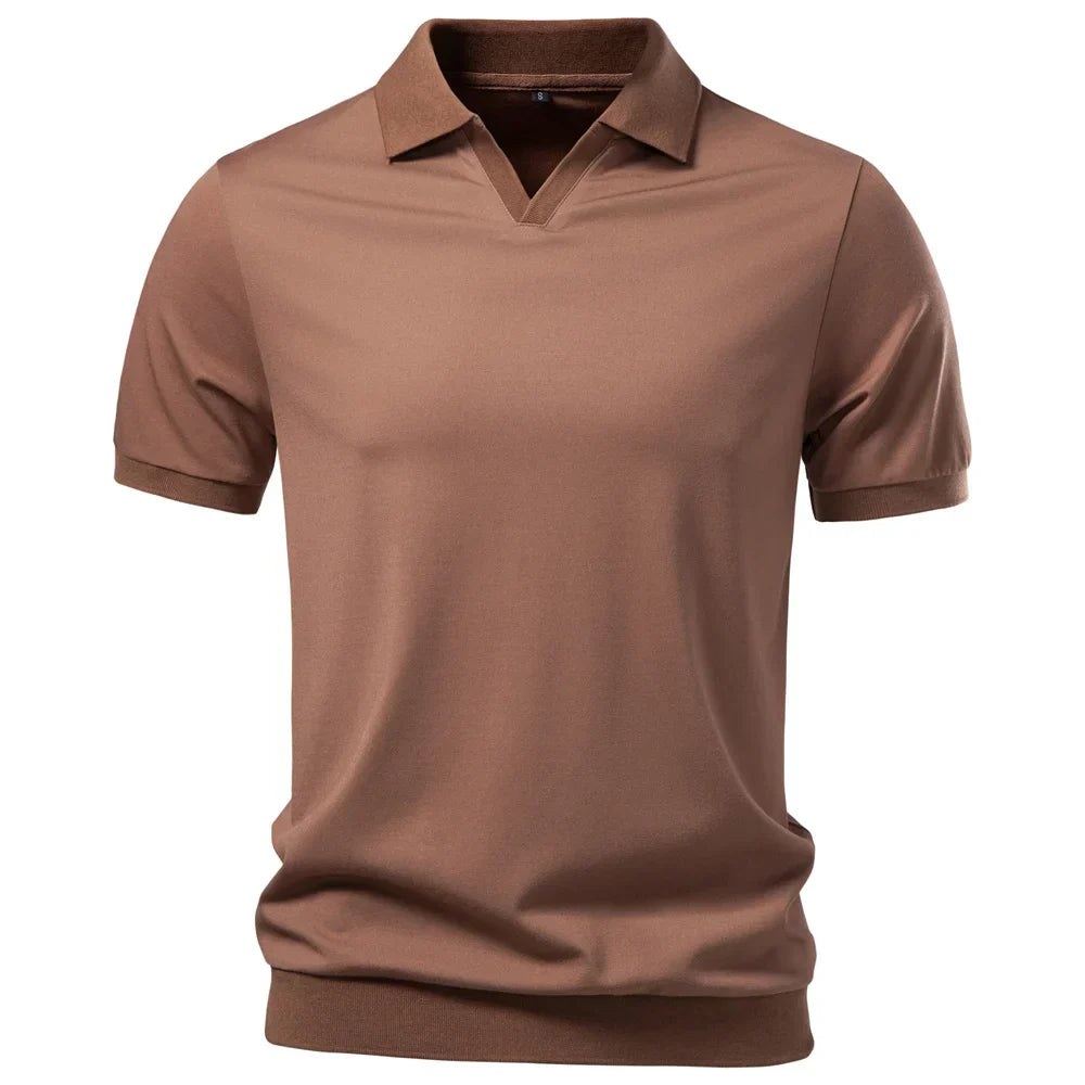 Breathable V-Neck Polo