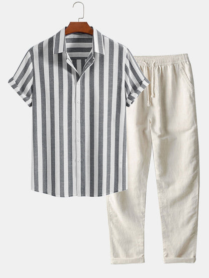 Short Sleeve Shirt And Trouser Set