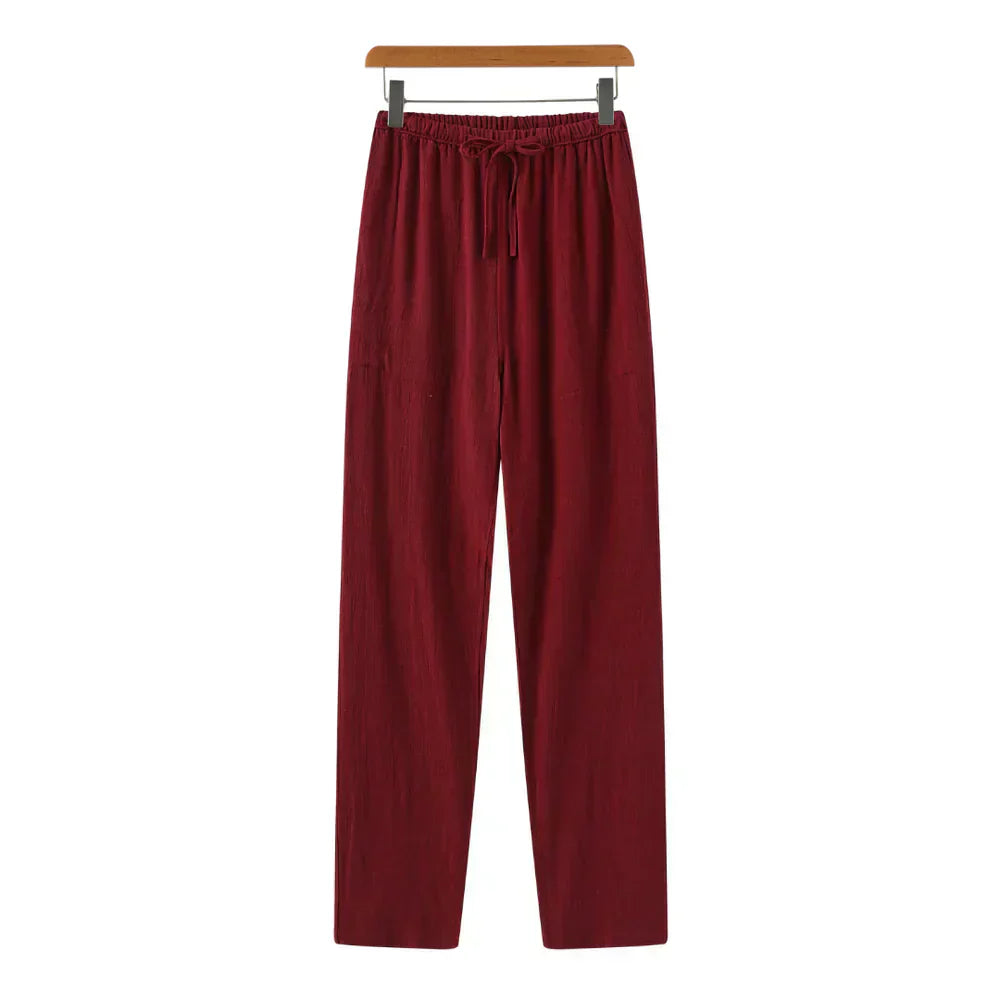 Slim Fit Linen Trousers