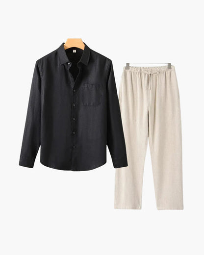 Linen Shirt and Trouser Set (Long Sleeve)