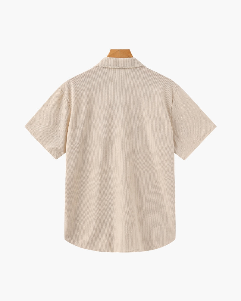 Corduroy Shirt and Shorts Set