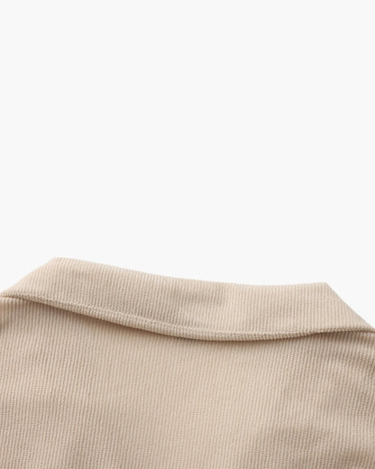 Corduroy Shirt and Shorts Set