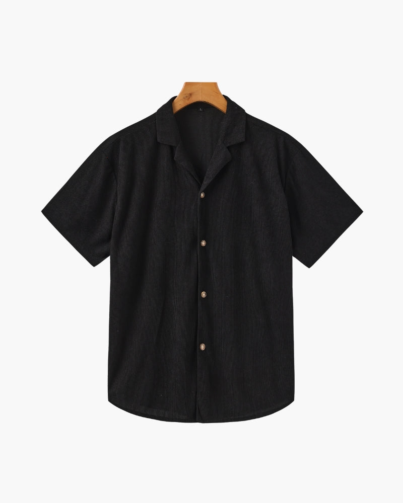 Corduroy Shirt and Shorts Set