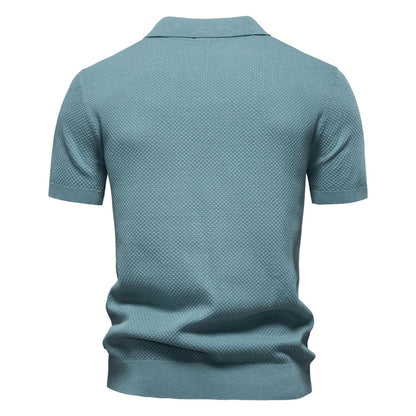 Jacquard Knit Polo Shirt