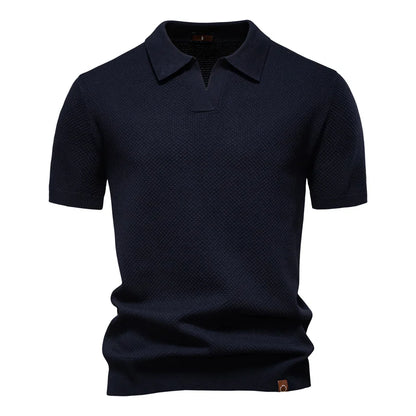 Jacquard Knit Polo Shirt
