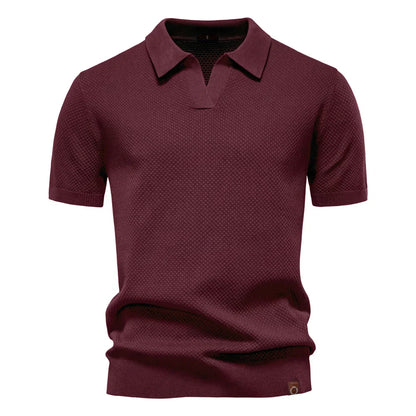 Jacquard Knit Polo Shirt