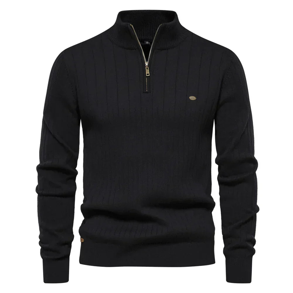 Zip-Up Knit Jumper