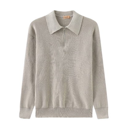 Long Sleeve Polo Sweatshirt
